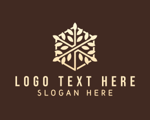 Gradient - Natural Leaves Hexagon logo design