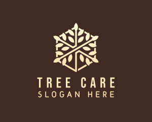 Arboriculture - Natural Leaves Hexagon logo design