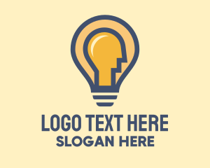 Ideation - Light Bulb Man logo design