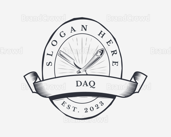 Barbershop Styling Badge Logo