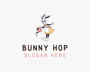 Bunny Rabbit Gardener logo design