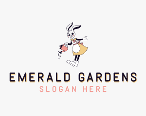 Bunny Rabbit Gardener logo design