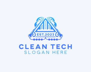 Sanitizing - Building Industrial Power Cleaning logo design