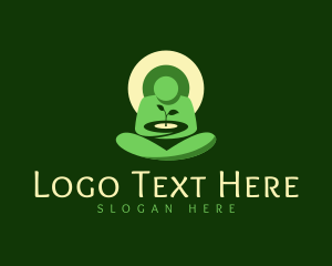 Plant - Zen Human Yoga logo design