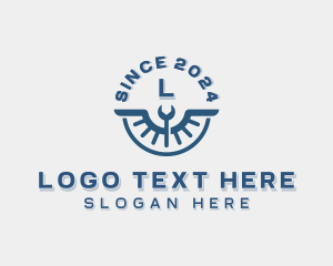 Tools - Mechanic Wrench Wings logo design