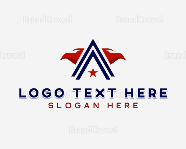 Military Eagle Letter A Logo