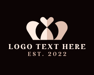 Event Organizer - Premium Crown Heart logo design