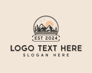 Vintage - Outdoor Hiking Mountain logo design