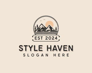 Outdoor Hiking Mountain Logo