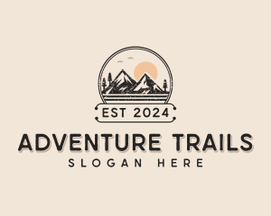 Outdoor Hiking Mountain logo design