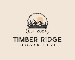 Outdoor Hiking Mountain logo design