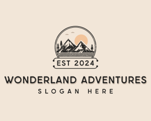 Outdoor Hiking Mountain logo design