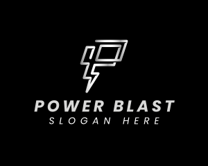 Lightning Power Bolt logo design