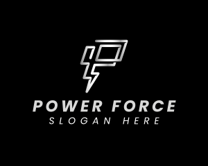 Lightning Power Bolt logo design