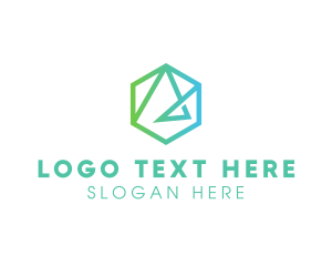 Heptagon - Modern Geometric Shape logo design