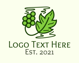 Plantation - Vineyard Grape Leaf logo design
