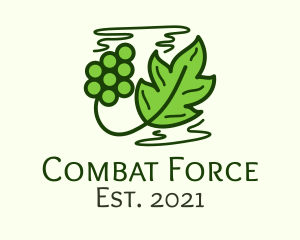 Wine Business - Vineyard Grape Leaf logo design