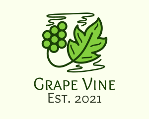 Grapes - Vineyard Grape Leaf logo design