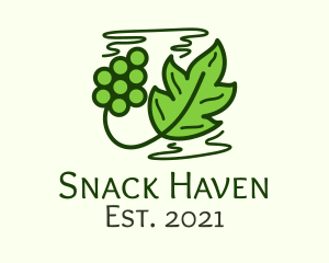 Vineyard Grape Leaf  logo design