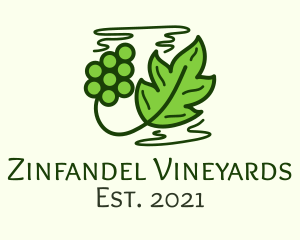 Vineyard Grape Leaf  logo design