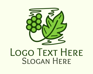 Vineyard Grape Leaf  Logo
