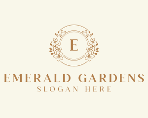 Stylish Flower Wedding logo design