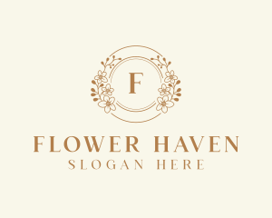 Stylish Flower Wedding logo design