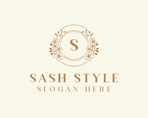 Stylish Flower Wedding logo design