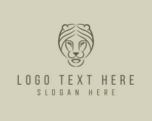 Forest Animal - Lion Head Face logo design
