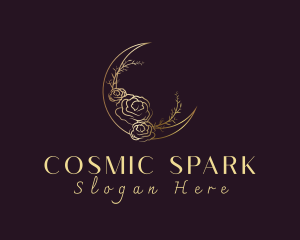 Cosmic Lunar Flower logo design