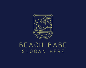 Island Beach Coast Resort logo design