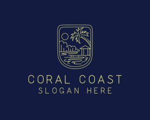 Island Beach Coast Resort logo design