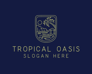 Island Beach Coast Resort logo design