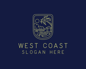 Island Beach Coast Resort logo design