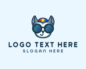 Siberian Husky - Pet Dog Sunglasses logo design