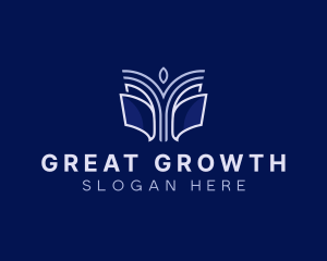 Book Tree Growth logo design