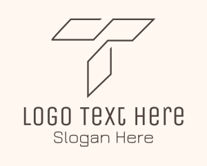 Letter T - Construction Letter T logo design