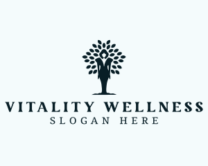 Wellness Woman Tree logo design