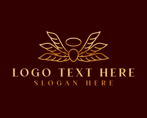 Cherub - Holy Halo Wings logo design