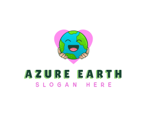 Happy Earth Heart logo design