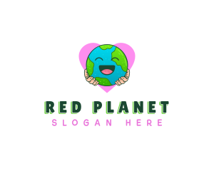 Happy Earth Heart logo design