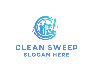 Sweeping - Sparkle Clean Housekeeping logo design