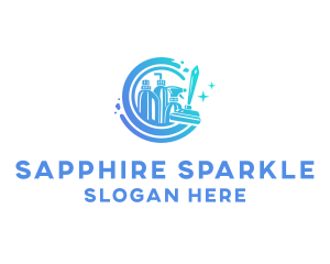 Sparkle Clean Housekeeping logo design