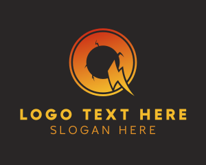 Voltage - Lightning Bolt Letter O logo design