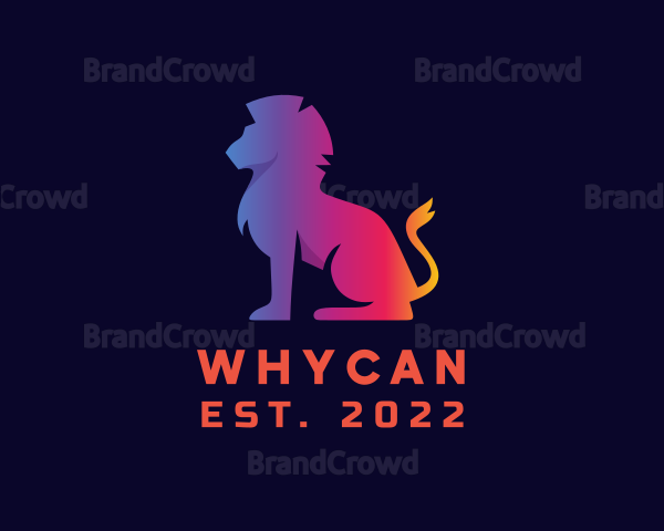 Gradient Lion Animal Logo