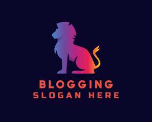 Gradient Lion Animal Logo