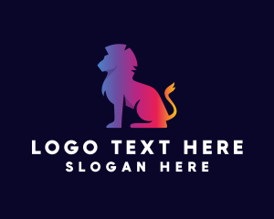 Enterprise - Gradient Lion Animal logo design