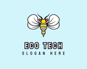 Ecosystem - Flying Hornet Cartoon logo design