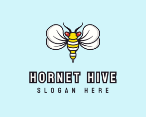 Flying Hornet Cartoon logo design