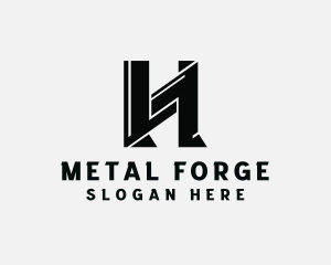 Foundry - Metalwork Builder Letter H logo design